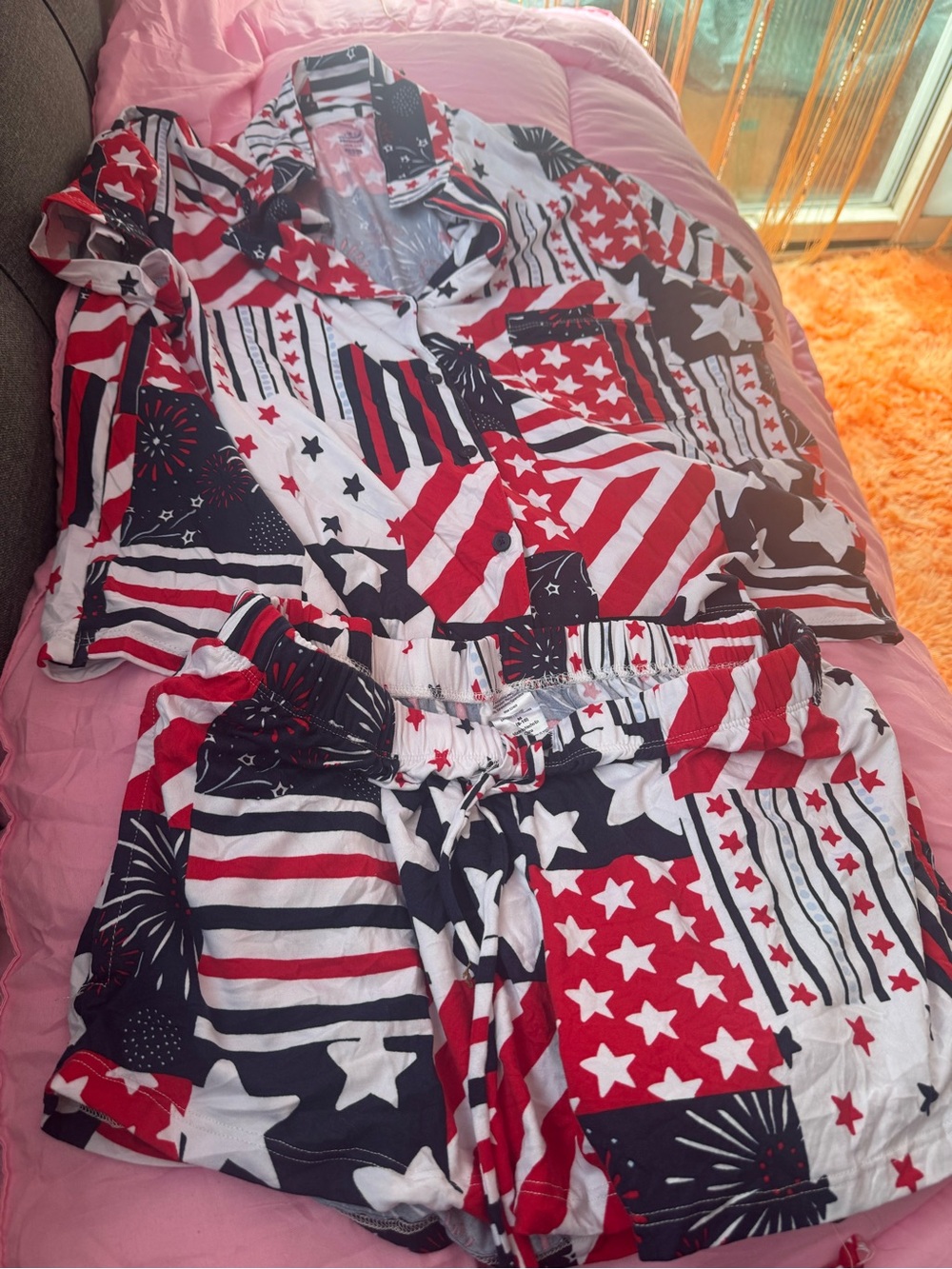 Gymboree Red, White & Navy Star-Stripe Pajama Set